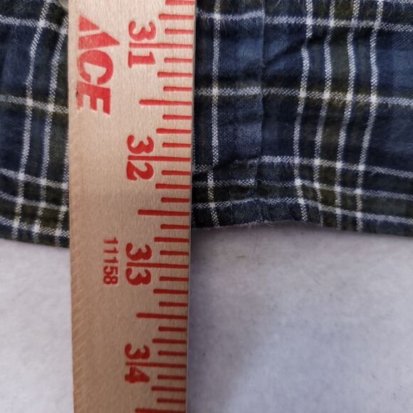 Quality Clothing Tartan Flannel Button Up Shirt Mens Size Extra Large XL Blue - Picture 7 of 10